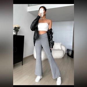 SHEIN Gray Flare Pants